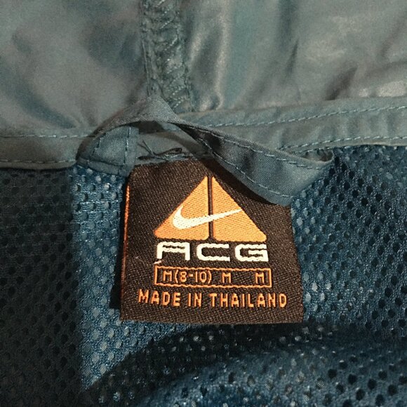 Vintage 90’s Nike ACG Clima-fit Windbreaker Hooded Track Jacket Size Medium 8-10 - Picture 5 of 11